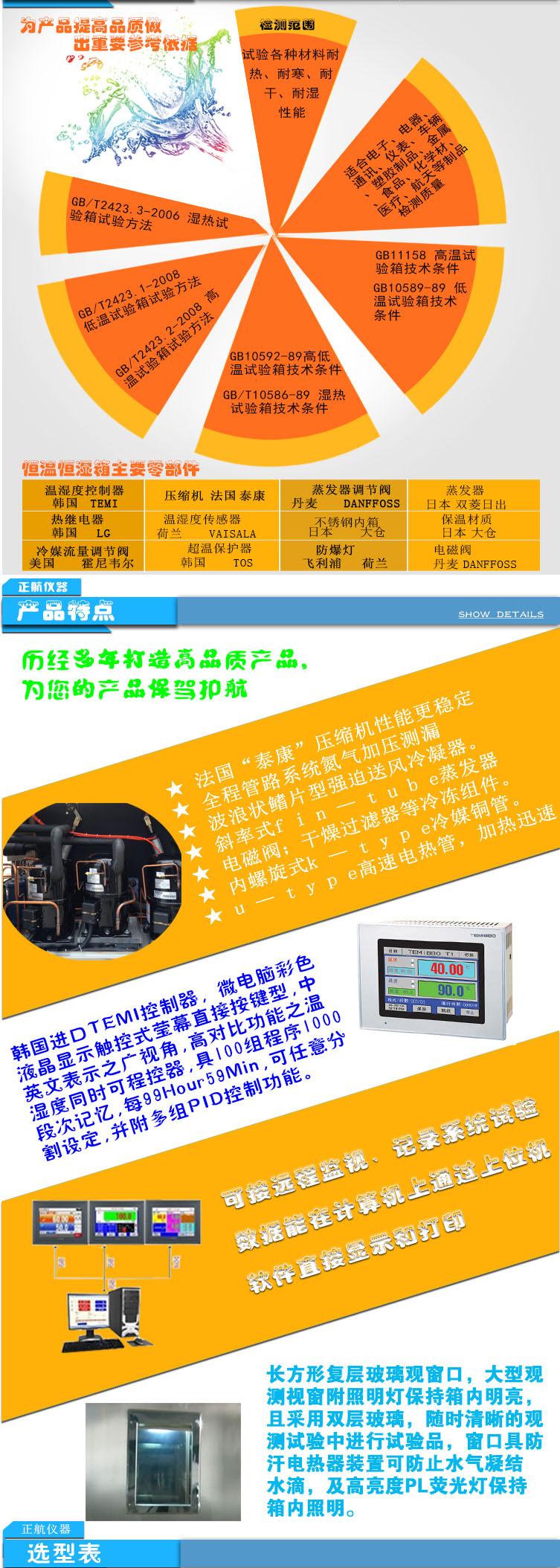 烤漆恒温恒湿试验箱主要零部件介绍